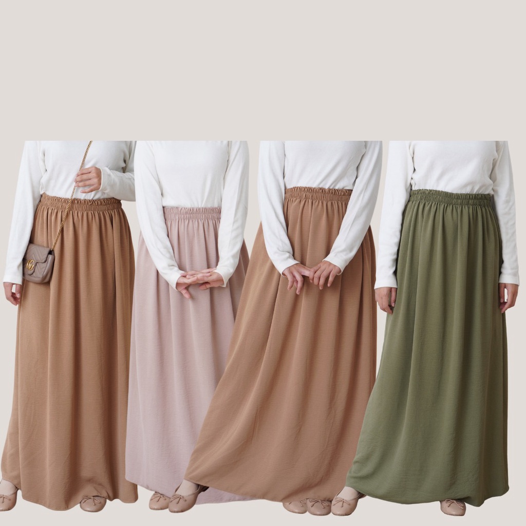 Jual ROK CRINKLE AIRFLOW/ROK PANJANG CRINKLE/ ROK DAILY | Shopee Indonesia