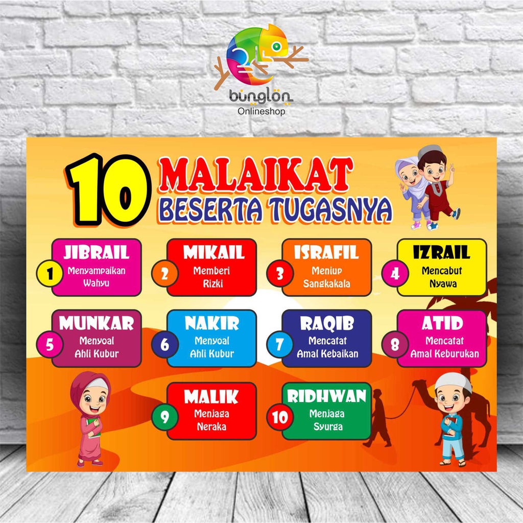 Jual Poster 10 Malaikat Beserta Tugasnya, Poster Murah | Shopee Indonesia
