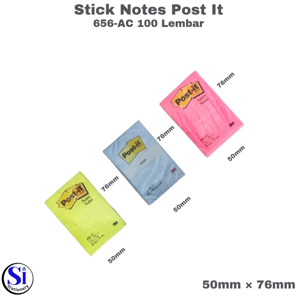 Jual Sticky Note Post-it 3M 656-AC/1CY/1MP/1CB 100 lembar | Shopee ...