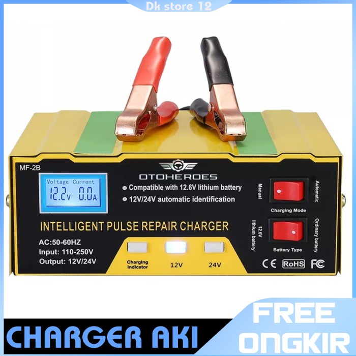 Jual Charger Aki, Cas Aki Otomatis 10A Bisa Cas sampai Aki 120 Ampere