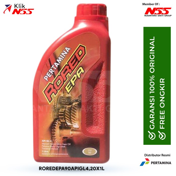 Jual OLI MOBIL PERTAMINA - RORED EPA SAE 90 API GL-4 (1L) | Shopee ...