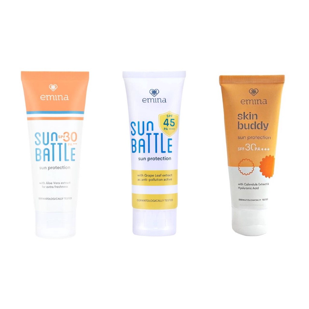 Jual EMINA Sun Protection SPF 30 PA+++ 60mL Sun Battle SPF 45 30 PA