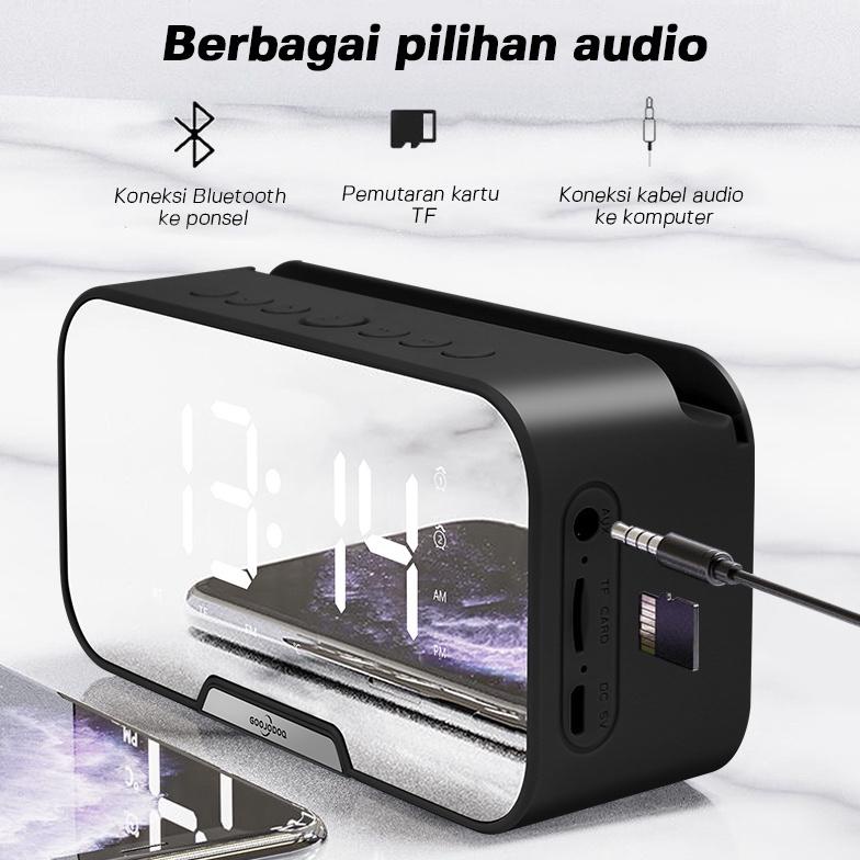 Jual PRODUK GOOJODOQ LED DISPLAY ALARM JAM BLUETOOTH PORTABLE DAN FM