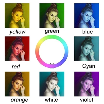 Ringlight Selfie Vlog LED Rgb 26CM 33CM Lampu Selfie Tiktok Vlogger LED Rainbow
