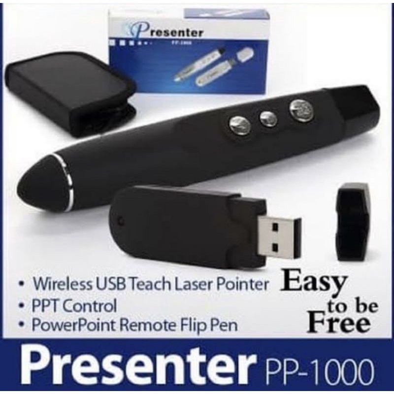 Jual PP1000 Laser Pointer Alat Wireless Presentasi USB presenter PP ...