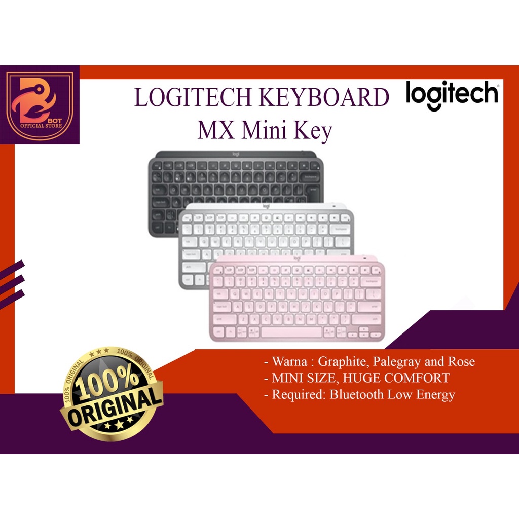 Jual Logitech MX Keys Mini Keyboard Wireless Bluetooth Backlit Original ...