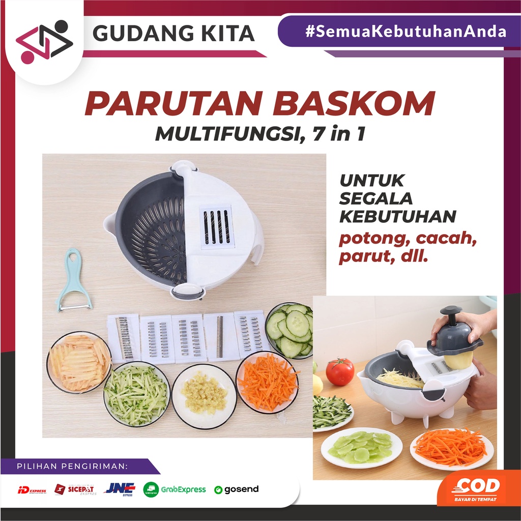 Jual Alat Pemotong Sayuran Parutan Saringan Multifungsi Serbaguna Baskom Parut Alat Parut