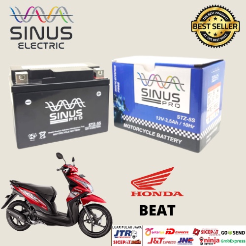 Jual aki motor kering murah honda beat 12v 3,5ah paling bagus & tahan