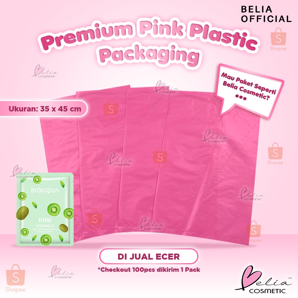 Jual BELIA Premium Pink Plastic Packaging JUMBO ECER dan Pack