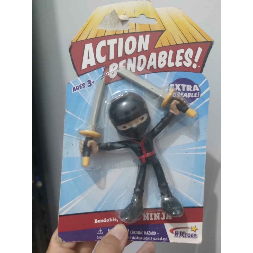 Jual Top Gear Action Figure Bendables Dc Ninja, Aquaman, John stewart