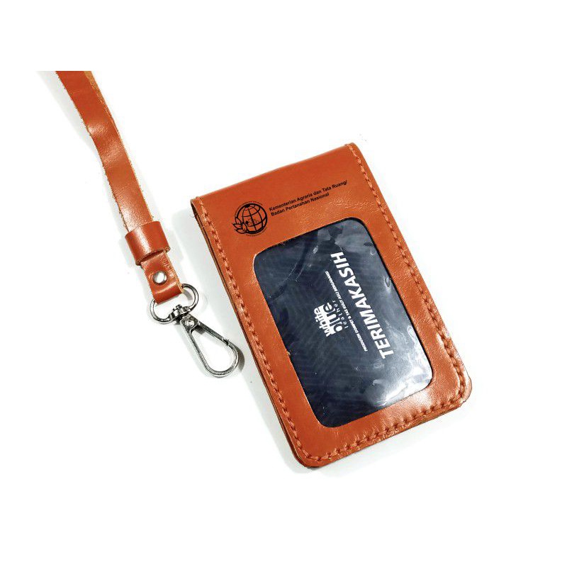 Jual Name Tag Kulit Sapi Tan Logo Kementerian ATR/BPN - Lanyard ...