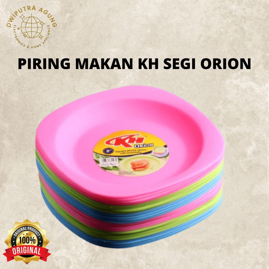 Jual Piring Makan Plastik Kh Segi Orion Ukuran 8 Inch Dan 9 Inch