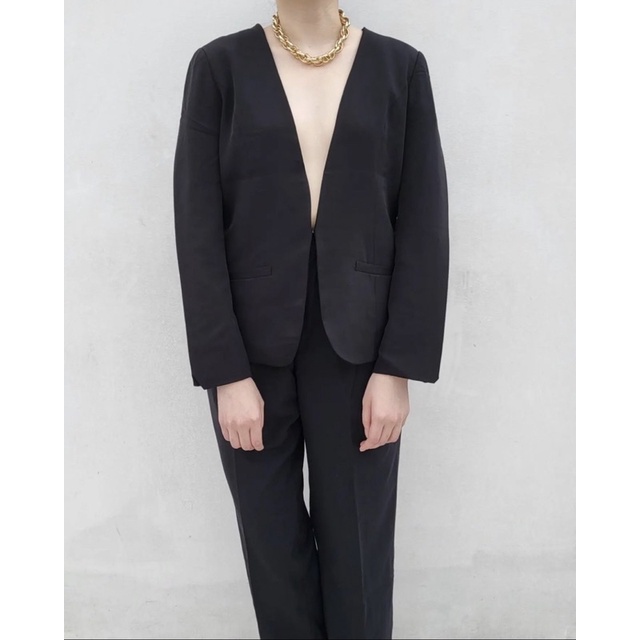 Jual Recycled - Black Buttonless Blazer - Outer Jas Warna Hitam Tanpa ...