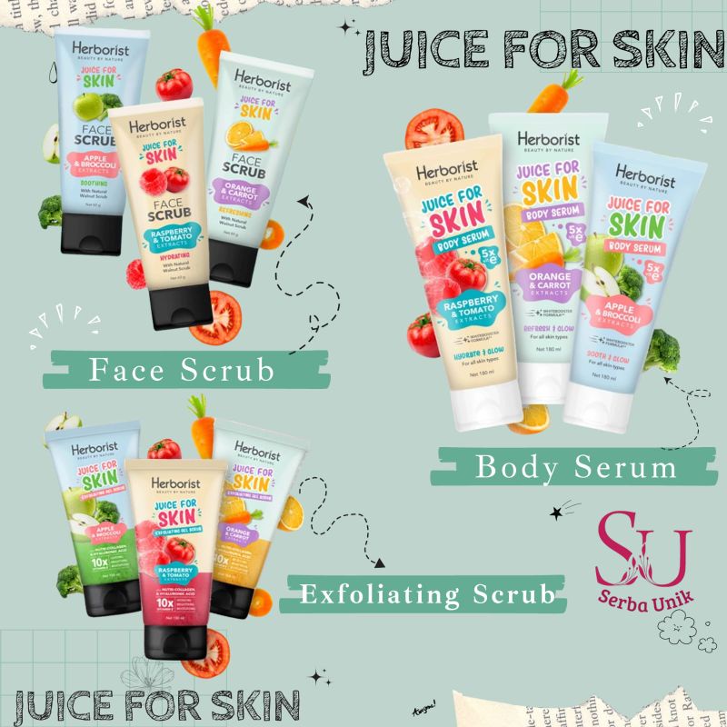 Jual Herborist Juice For Skin Body Serum Face Scrub Exfoliating Gel