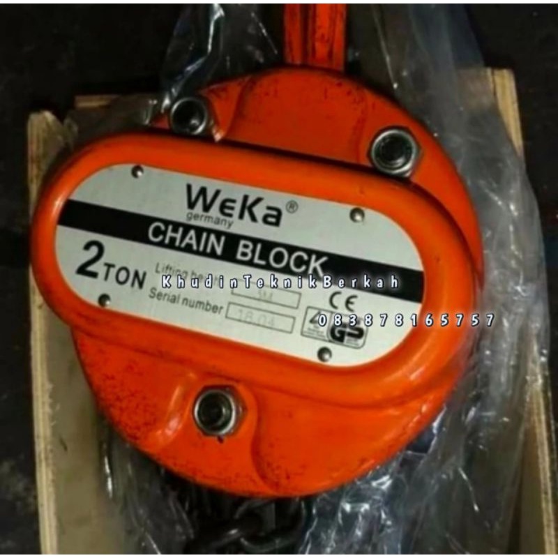 Jual WEKA Chain Block 2 Ton x 2 Meter Takel Rantai Kantrol Kerekan ...