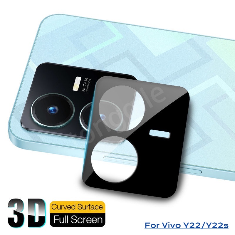 Jual TEMPERED KAMERA VIVO Y22 PELINDUNG KAMERA FULL FRAME LIST HITAM ...