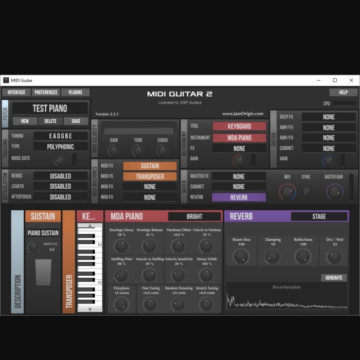 Jual Jam Origin MIDI Guitar 2 STANDALONE VST plugin | Shopee Indonesia