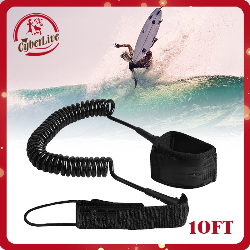 Jual Surf Leash Surfing Surfboard 10FT Tali Pengaman Selancar Surfing Leg Rope Paddleboard Leash
