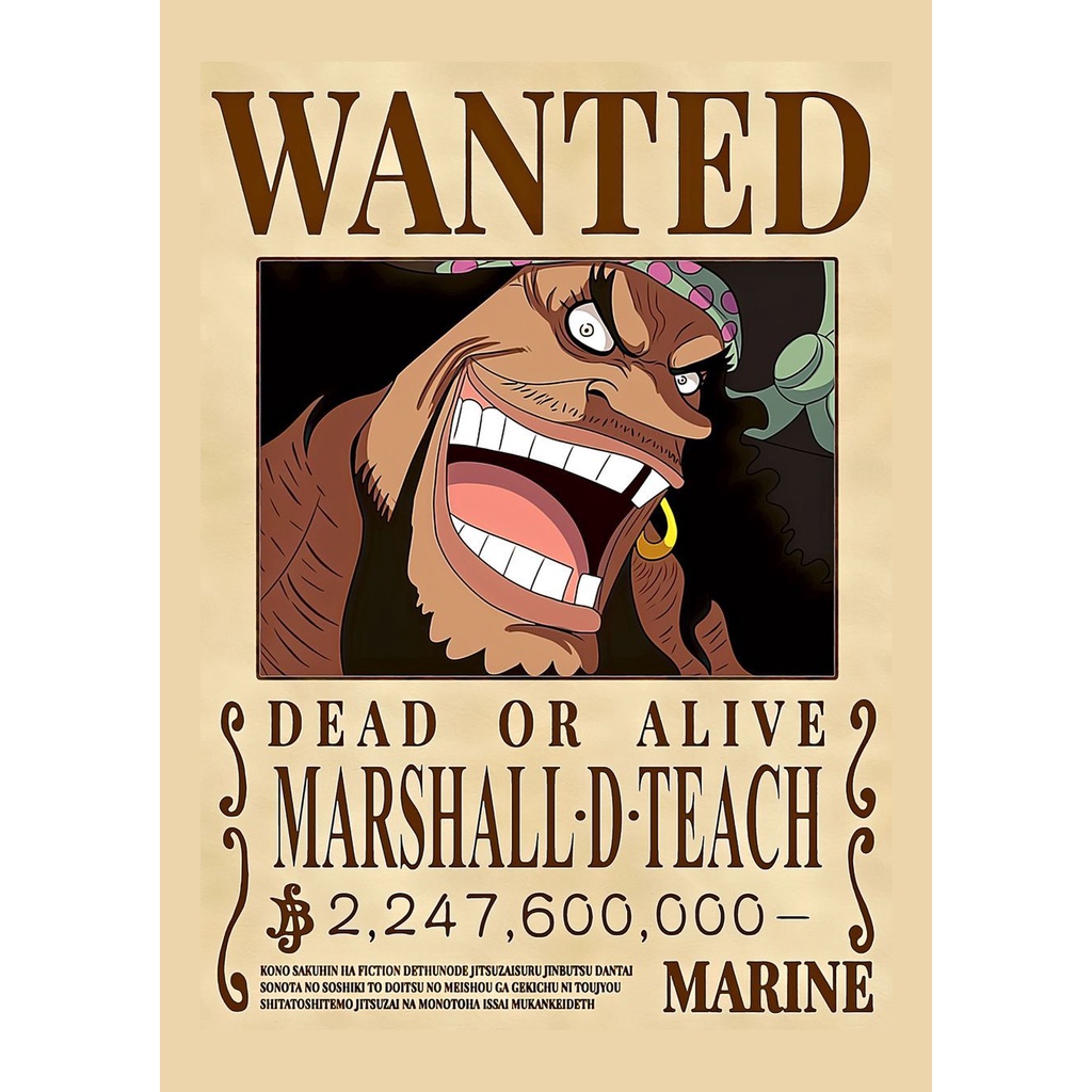 Jual notes buku bloknote mini one piece wanted murah meriah ukuran A7(7 ...