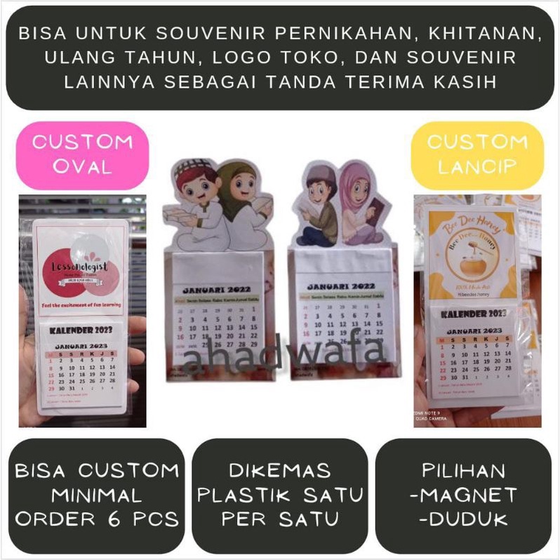 Jual Kalender mini magnet 2022 & 2023 custom | Shopee Indonesia