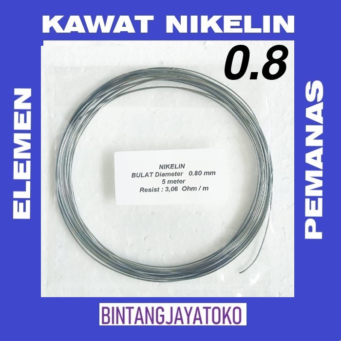 Jual niklin 0.8mm nikelin 0.8 mm jual per meter ( 0,80 ) | Shopee Indonesia