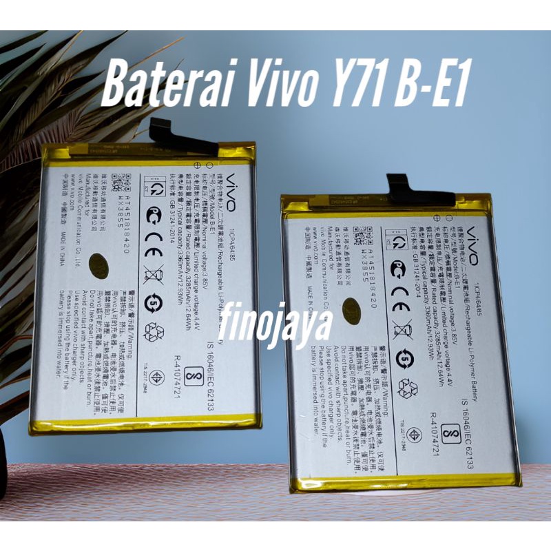 Jual Baterai Tanam Vivo Y71 B-E1 Batre Vivo B-E1 BE1 Original | Shopee ...