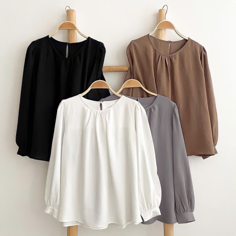 Jual Baju Atasan Wanita Terbaru Shepta Blouse Rayon Blus Atasan Muslim Terbaru Shopee Indonesia