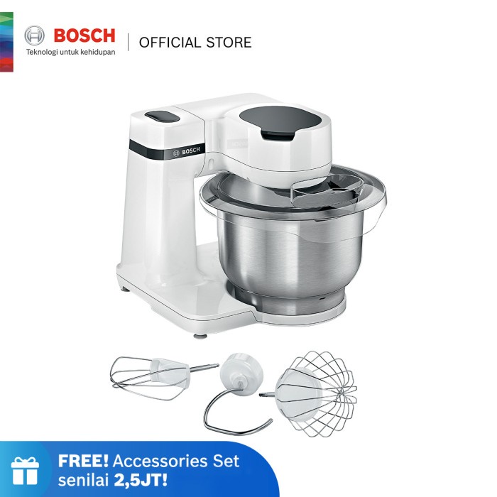 Jual BOSCH Kitchen Machine / Stand Mixer Putih MUMS2EW00 Shopee Indonesia