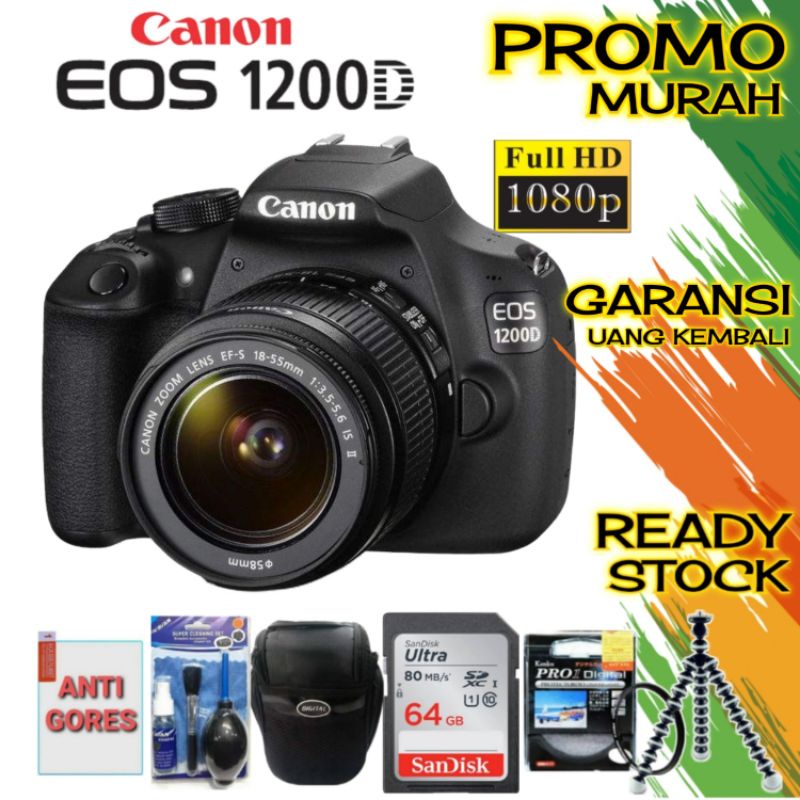 Jual (NEW) CANON EOS 1200D + KIT LENSA 18-55MM BERGARANSI 1 TAHUN ...