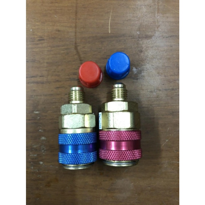 Jual Quick Coupler R134A AC Mobil Nepel R 134 A 1 set adaptor L H LOW ...