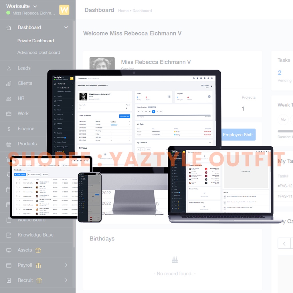 Jual Software Manajemen Proyek, Software HRD & Software CRM | Shopee ...