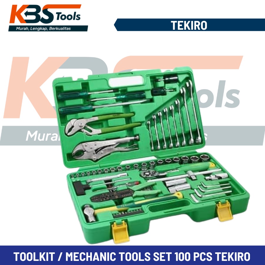 Jual Mechanic Tools Set Pcs Tekiro Tool Kit Set Pcs Kunci Set Shopee Indonesia