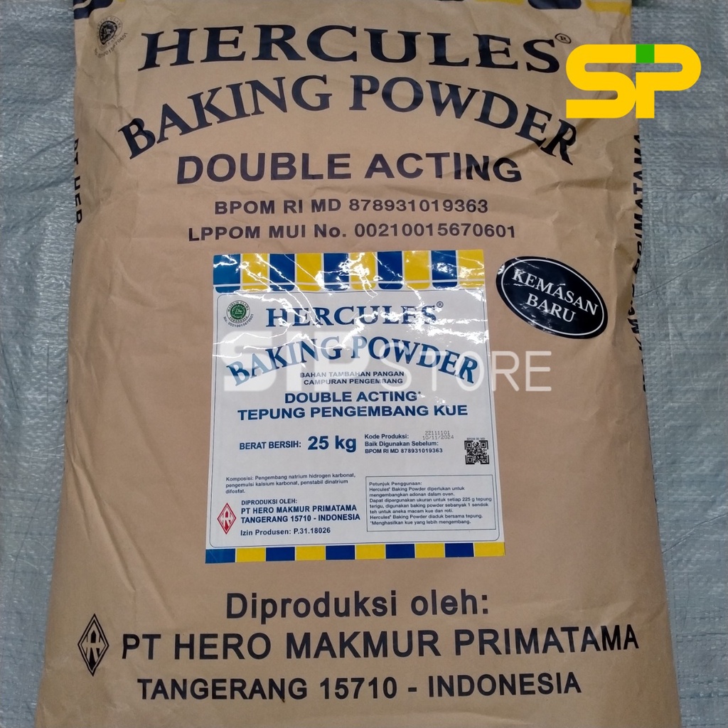 Jual HERCULES Baking Powder Double Acting 25kg / Tepung Pengembang Kue 25 kg Shopee Indonesia