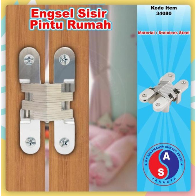 Jual Engsel Lipat Tanam Kayu Stainless Invisible Concealed Winston Hinge Shopee Indonesia