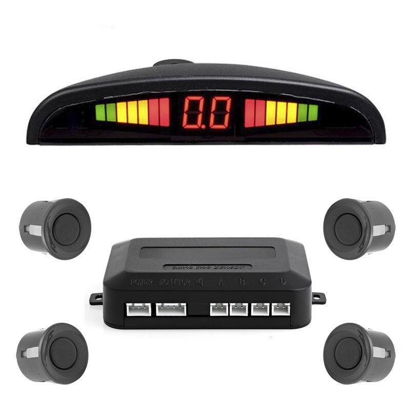 Jual SENSOR PARKIR MUNDUR MOBIL 4 TITIK RADAR AUDIO SUARA LED DISPLAY ...