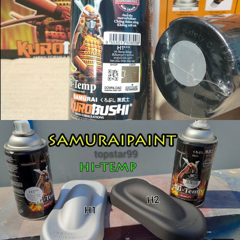 Jual Pilok Pilox Cat Samurai Hi Temp Silver Perak Abu Abu H Tahan Anti Panas Ml Cat