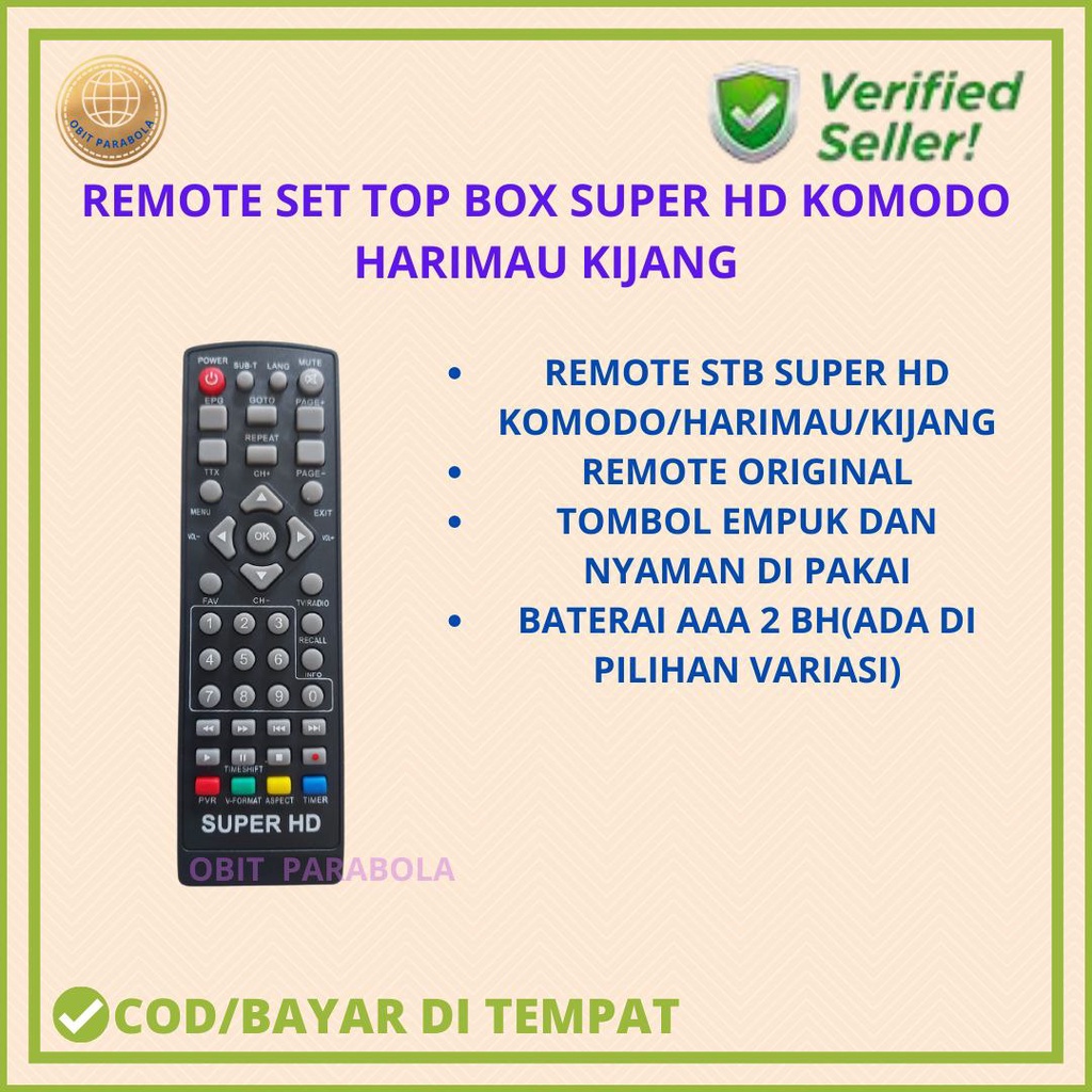 Jual REMOTE SET TOP BOX STB SUPER HD HARIMAU/KIJANG | Shopee Indonesia