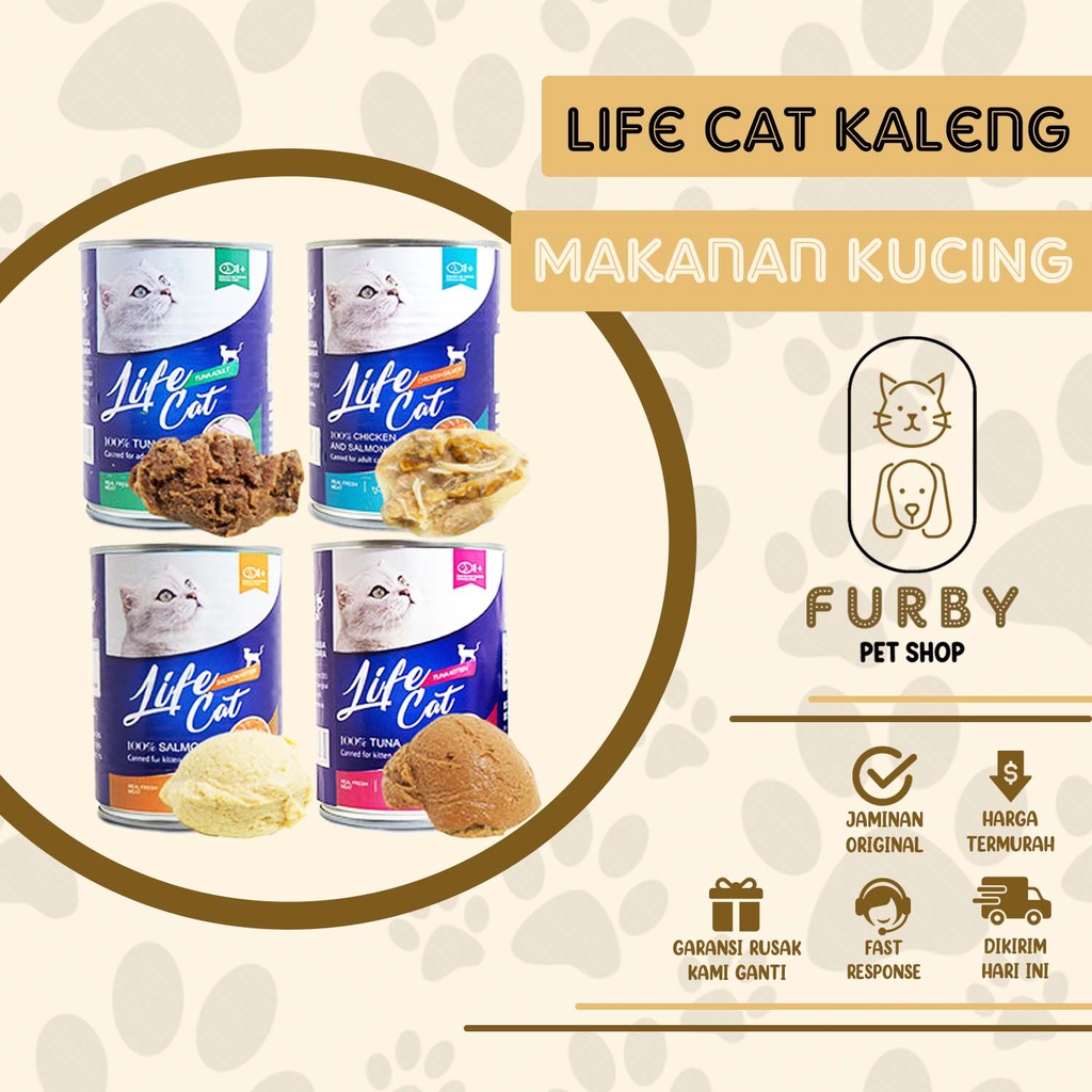 Jual Life Cat Kaleng 400gr Makanan Basah Kucing Kitten Wet Food