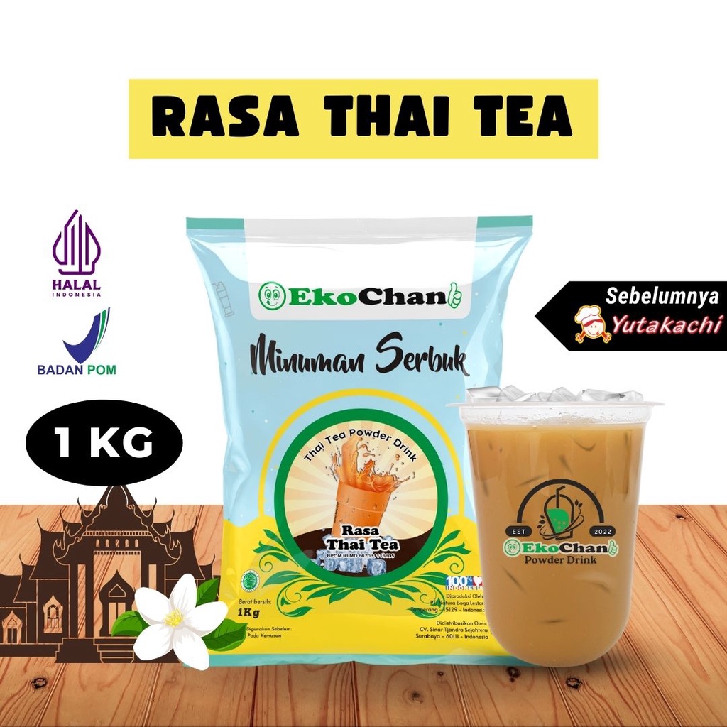 Jual Bubuk Minuman Thai tea 1 Kg EkoChan / Powder Drink Aneka Rasa ...