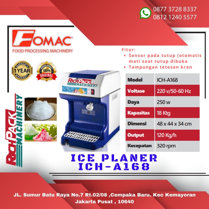 Jual Mesin Es Serut Ice Planner Ich A Fomac Shopee Indonesia