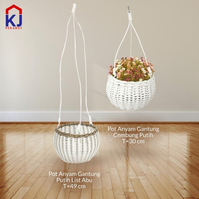 Jual Pot Anyam Gantung Rotan Cembung #Original | Shopee Indonesia