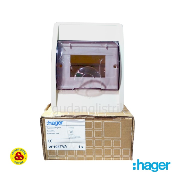 Jual Hager Box Mcb 4 Group Inbow Tanam Vf104Tva Tutup Transparant ...