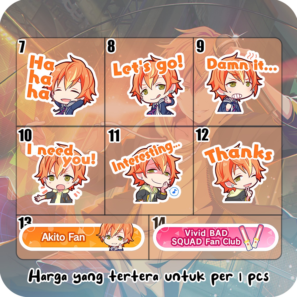 Jual Stiker Glossy Akito Shinonome Project Sekai, Sticker Anime Game ...