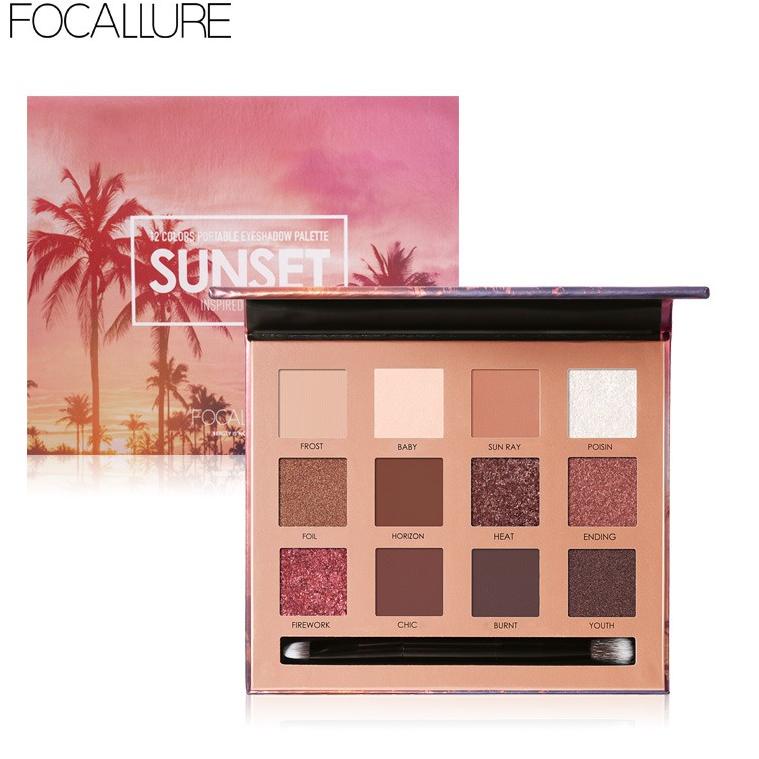 Jual Viral Fa50 Focallure Sunset Burning So Hot Eyeshadow Palette 12 Colours100 Bpom