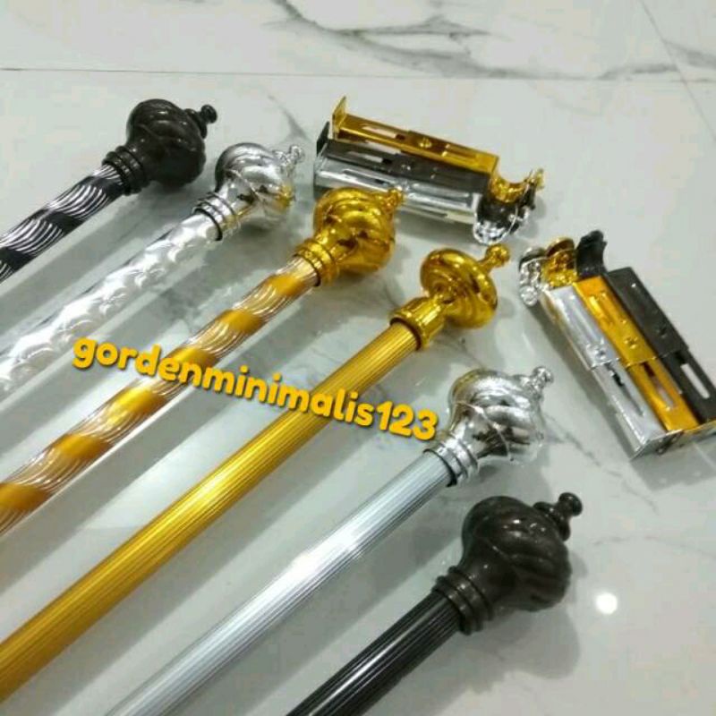 Jual Besi Gorden Full Set Batang Gorden Tiang Hordeng Set Rolet Rel ...