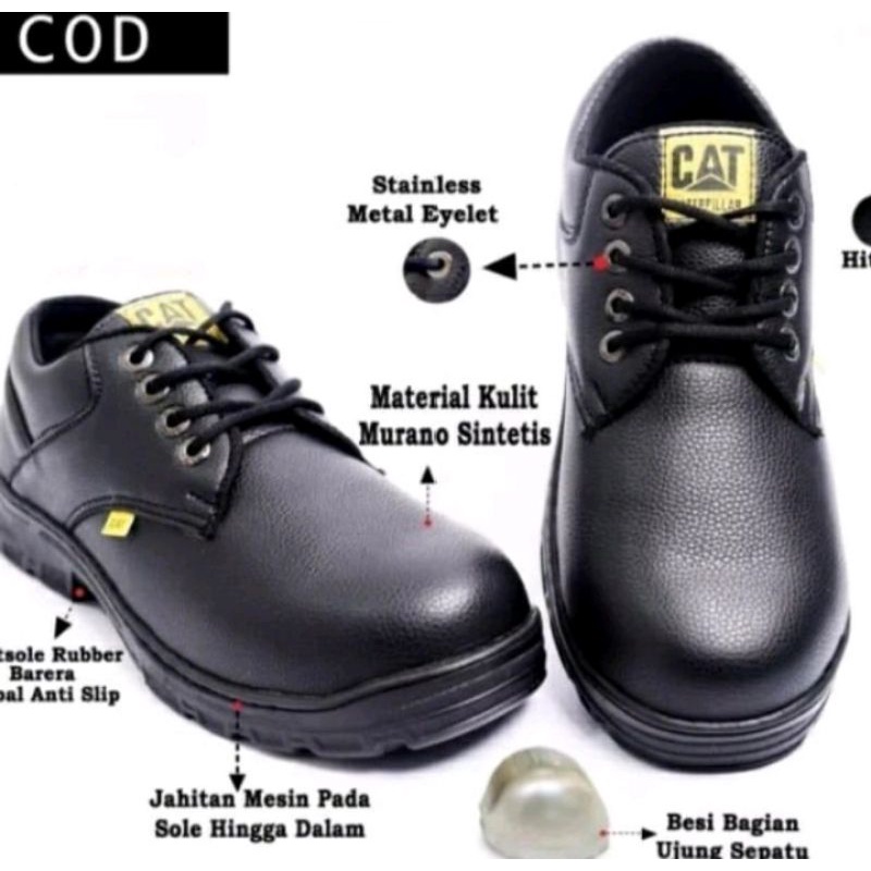 Jual Sepatu Safety Pria Ujung Besi Sepatu Boot Safety Sepatu Kerja Sepatu Proyek Lapangan