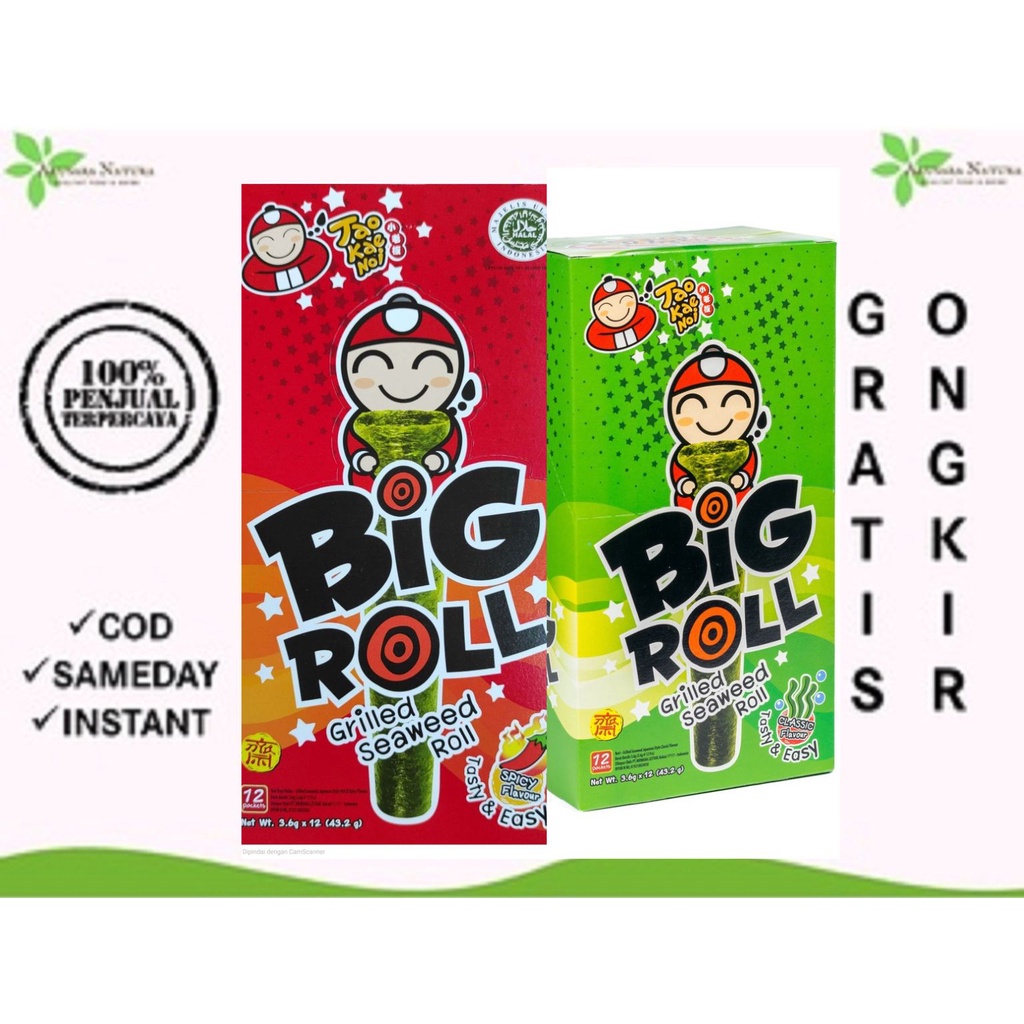 Jual Tao Kae Noi Big Roll Grilled Seaweed Roll Rumput Laut Isi Gr Rasa Classic Flavour