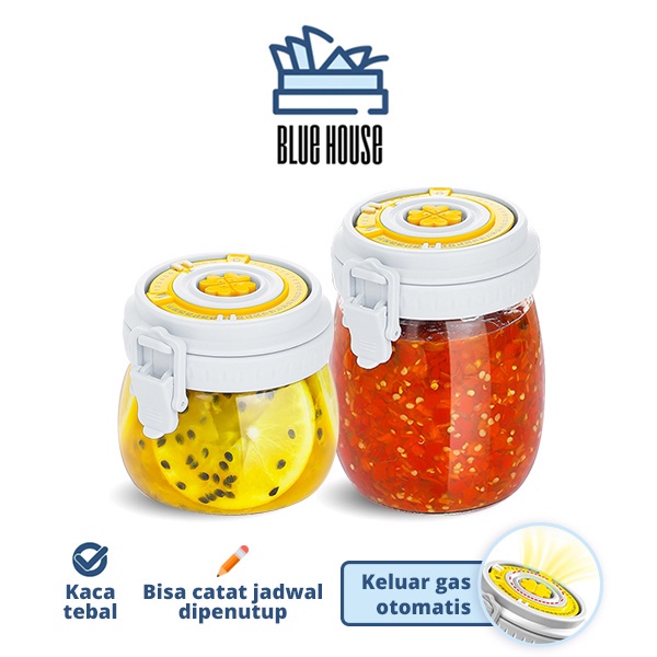 Jual Stoples Toples Kaca Bening Serbaguna Penyimpanan Makanan Acar Keluar Gas Udara Otomatis 5437