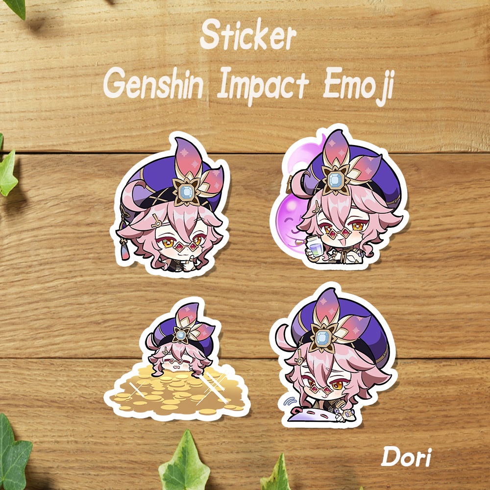 Jual Stiker Genshin Impact Emoji Sticker Vinyl / Sticker Set Genshin ...
