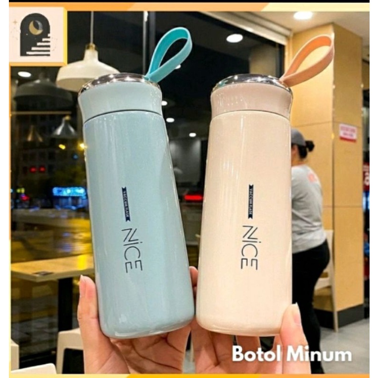 Jual Vaccum Flask Nice Day Botol Minum Kaca 400ml Non Box Tumbler Glass ...